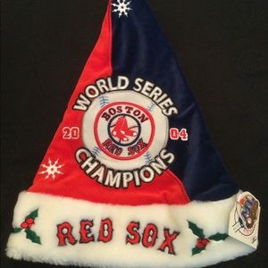Boston Red Sox 2004 World Series Champions Santa Hat OSFM